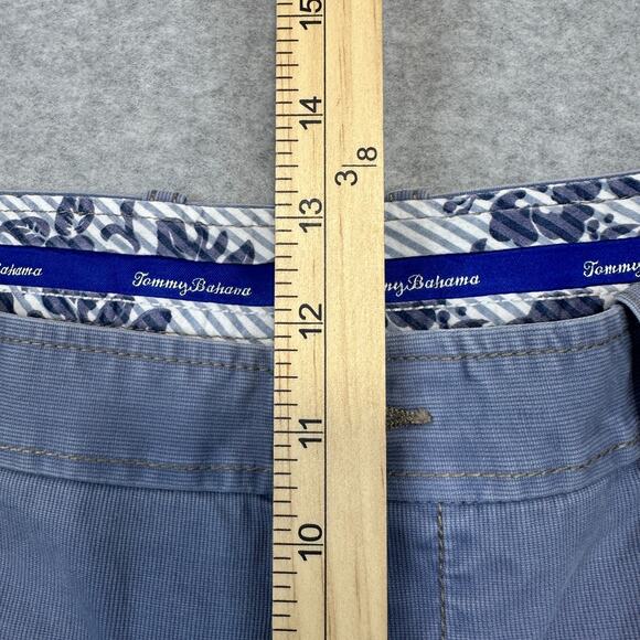 Tommy Bahama Chino Short Mens 38 Blue Flat Front Zip Fly Button Stretch Straight - Picture 8 of 11